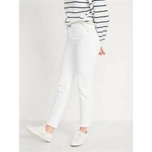 Old Navy O.G. Straight High Rise White Jean Size 14
